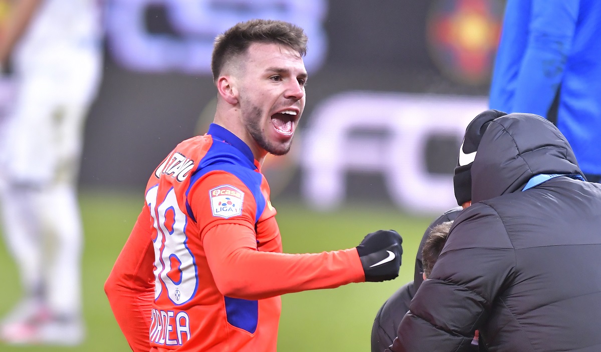 Andrei Cordea, bucurie după marcarea unui gol