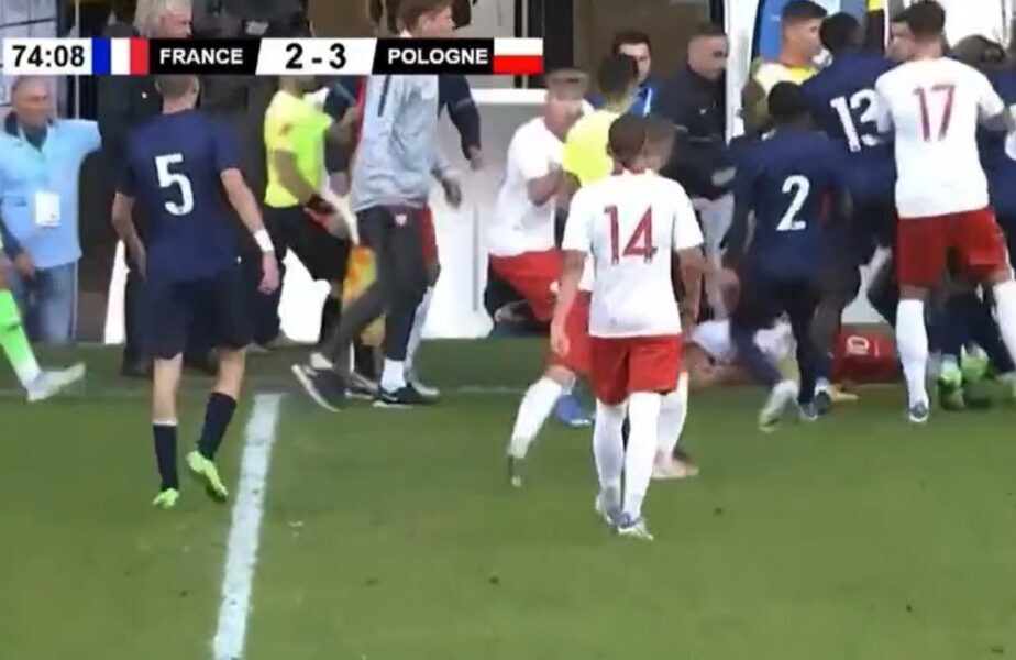 Scene incredibile! Naţionala U18 a Franţei a primit 4 cartonaşe roşii în doar 20 de minute. Meciul cu Polonia U18 a fost întrerupt