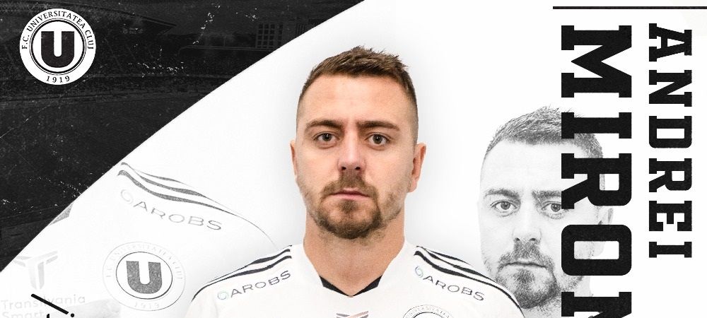 Andrei Miron a semnat oficial cu Universitatea Cluj. Fundașul alungat de Gigi Becali de la FCSB a revenit în România