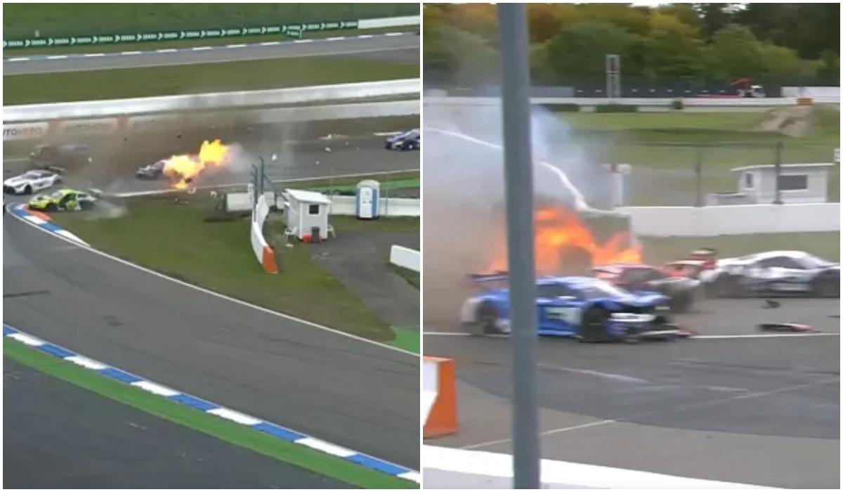 Maşina nepotului lui Michael Schumacher a luat foc