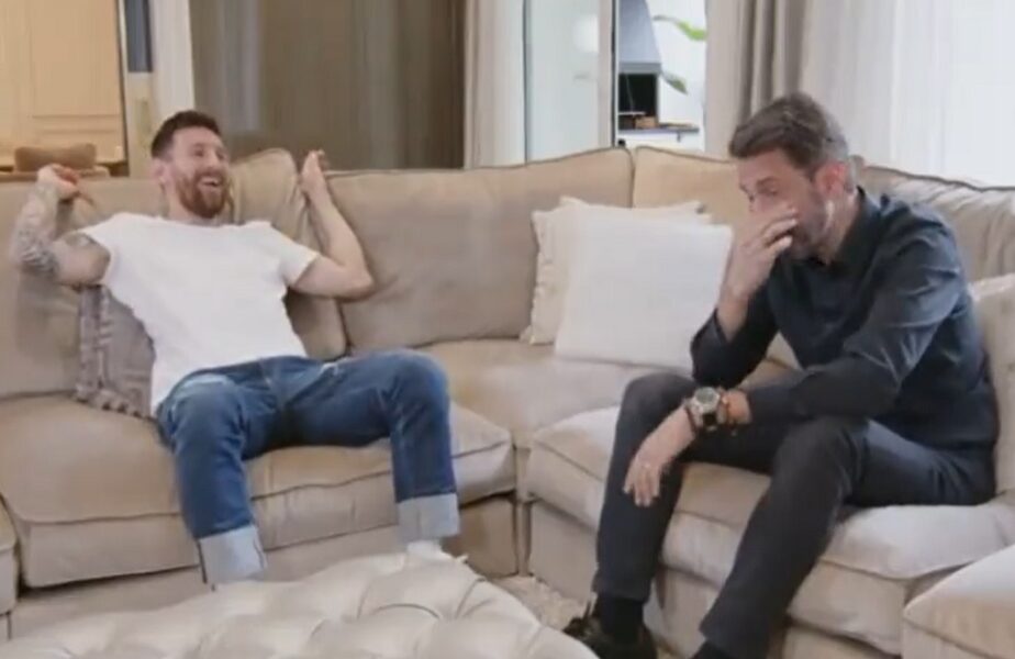 Lionel Messi, în timpul unui interviu