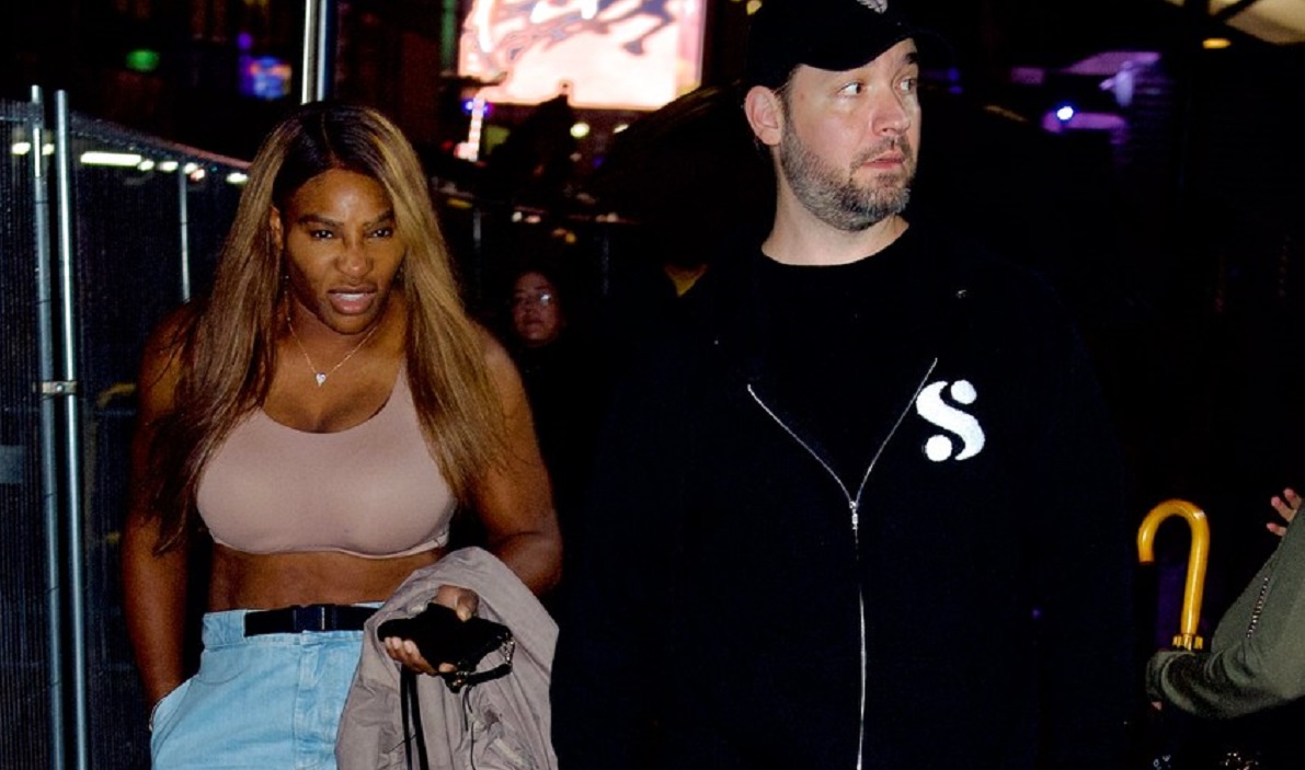 EXCLUSIVE: Serena Williams And Her Husband Alexis Ohania Attend A Pearl Jam Concert With Sister Venus.

Alexis showed his support for his wife wearing a $90 ' S by Serena: GOAT Unisex Full Zip Hoodie'.

GOAT stands for Greatest Of All Time.

Pictured: Serena Williams,Alexis Ohanian,Image: 722026992, License: Rights-managed, Restrictions: , Model Release: no, Pictured: Serena Williams,Alexis Ohanian