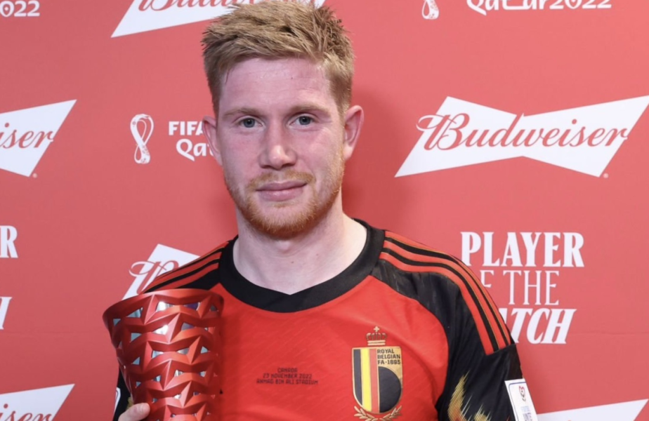 Kevin de Bruyne a primit premiul pentru "omul meciului", în Belgia - Canada 1-0