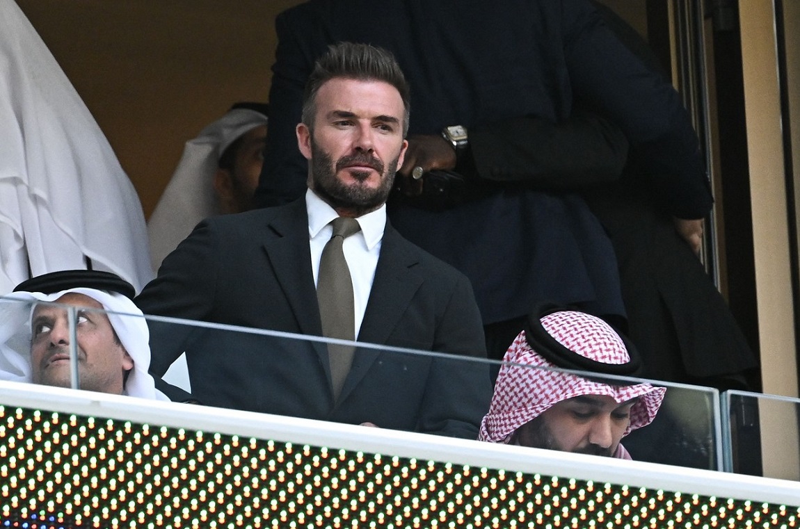 David Beckham, în timpul unei partide de la Campionatul Mondial din Qatar