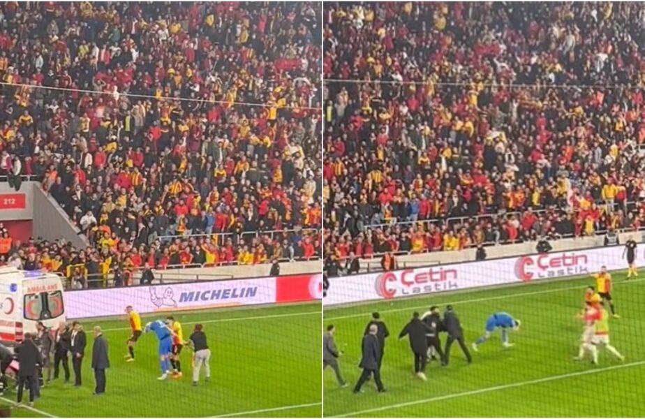 Ozan Ozenc, lovit de un fan în Goztepe Izmir - Altay Izmir