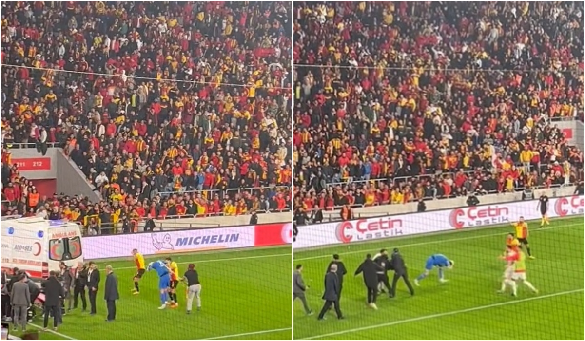 Incident şocant în Turcia! Portarul lui Altay, Ozan Ozenc, lovit cu brutalitate de un fan al lui Goztepe. A fost transportat de urgenţă la spital