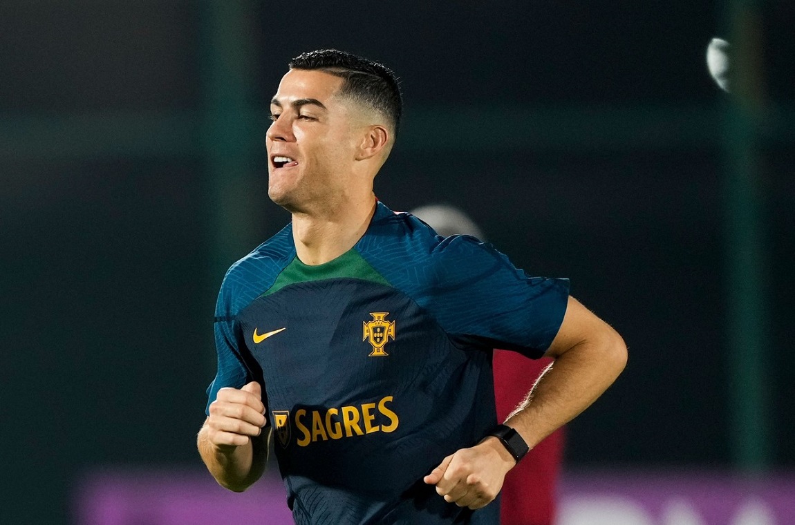 Cristiano Ronaldo, în timpul antrenamentelor Portugaliei