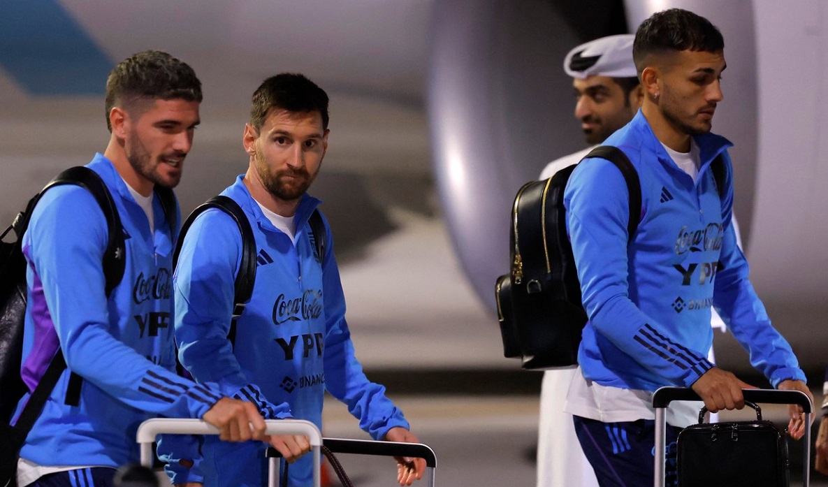 Lionel Messi, la sosirea în Qatar