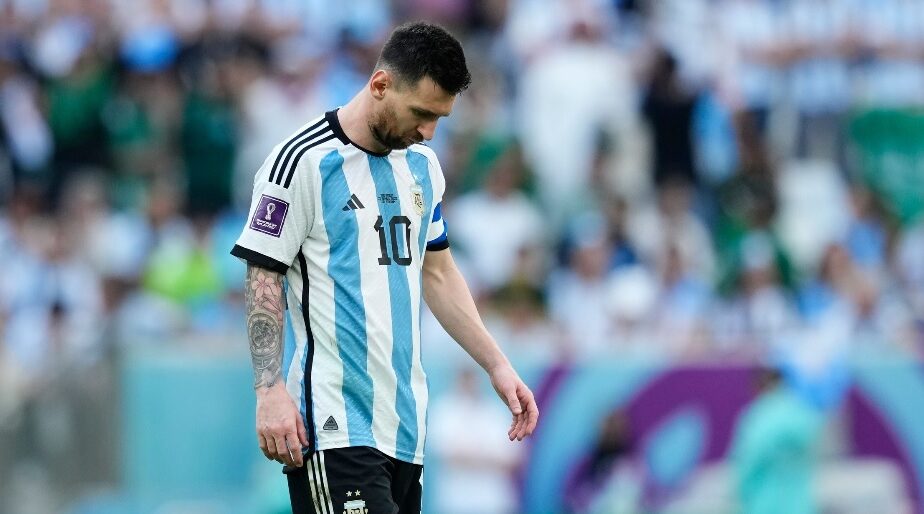 Lionel Messi, la finalul meciului Argentina - Arabia Saudită 1-2