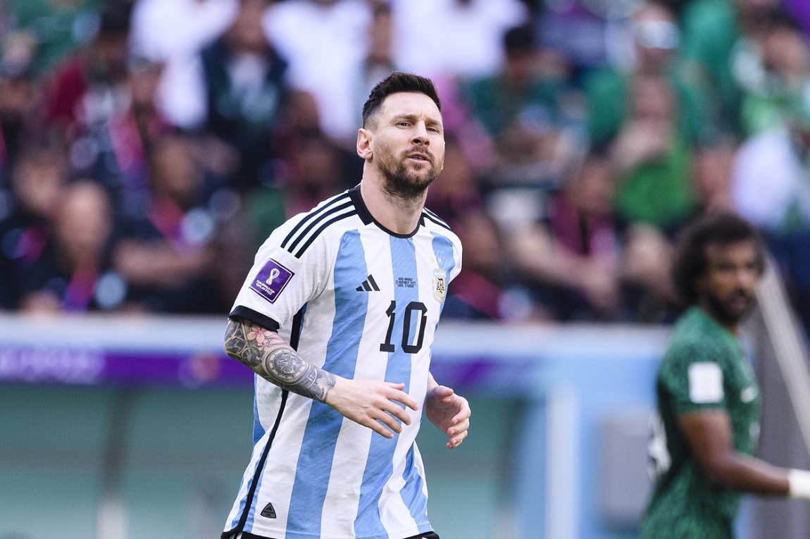 Lionel Messi, în timpul unei partide pentru Argentina