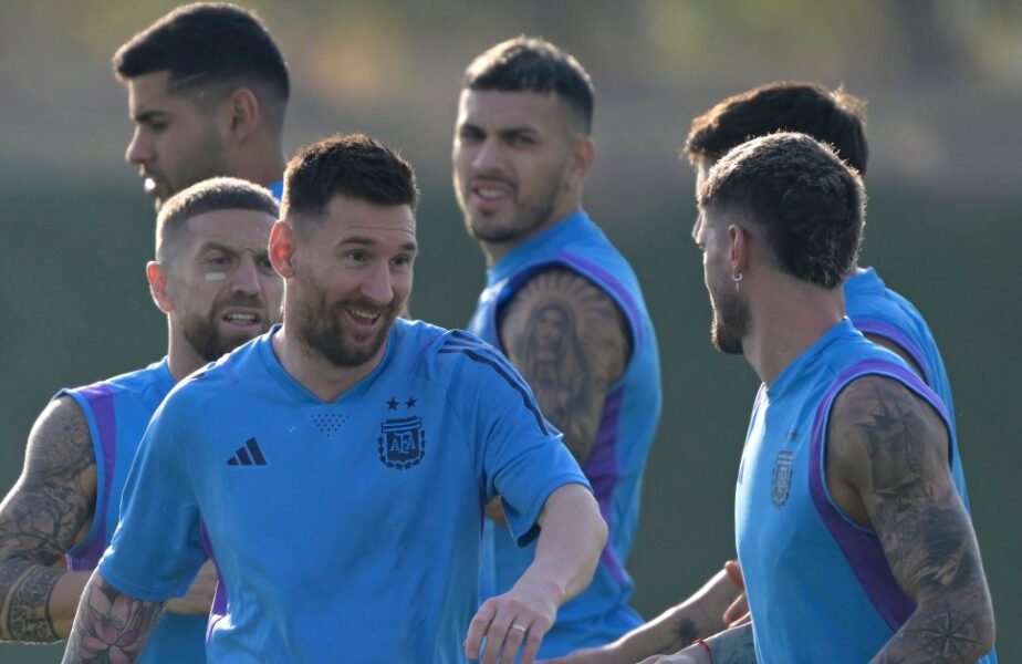 Lionel Messi, la antrenamentul Argentinei