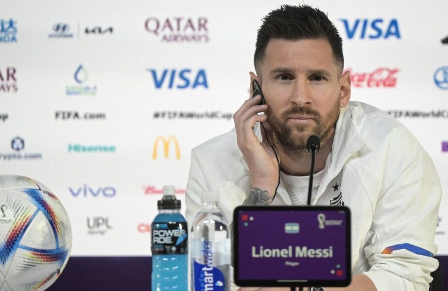 Lionel Messi, într-o conferință de presă