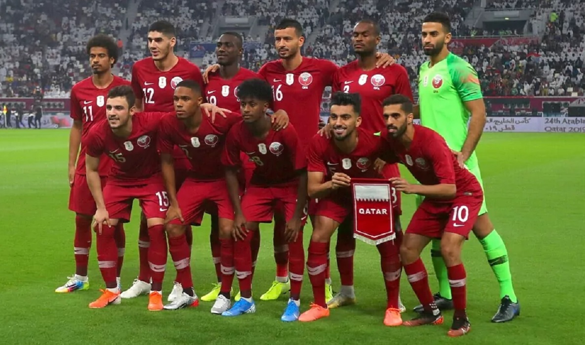 Jucătorii Qatarului, în timpul unui meci