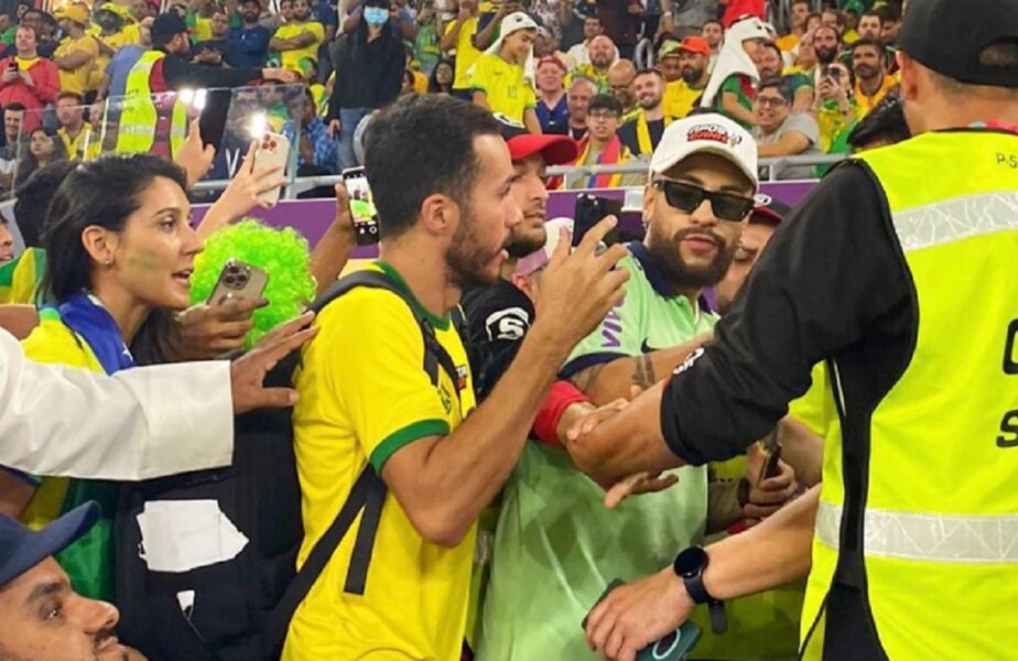 CM 2022 | Sosia lui Neymar a făcut spectacol la Brazilia – Elveția! Fanii s-au înghesuit la selfie-uri. Imagini fabuloase