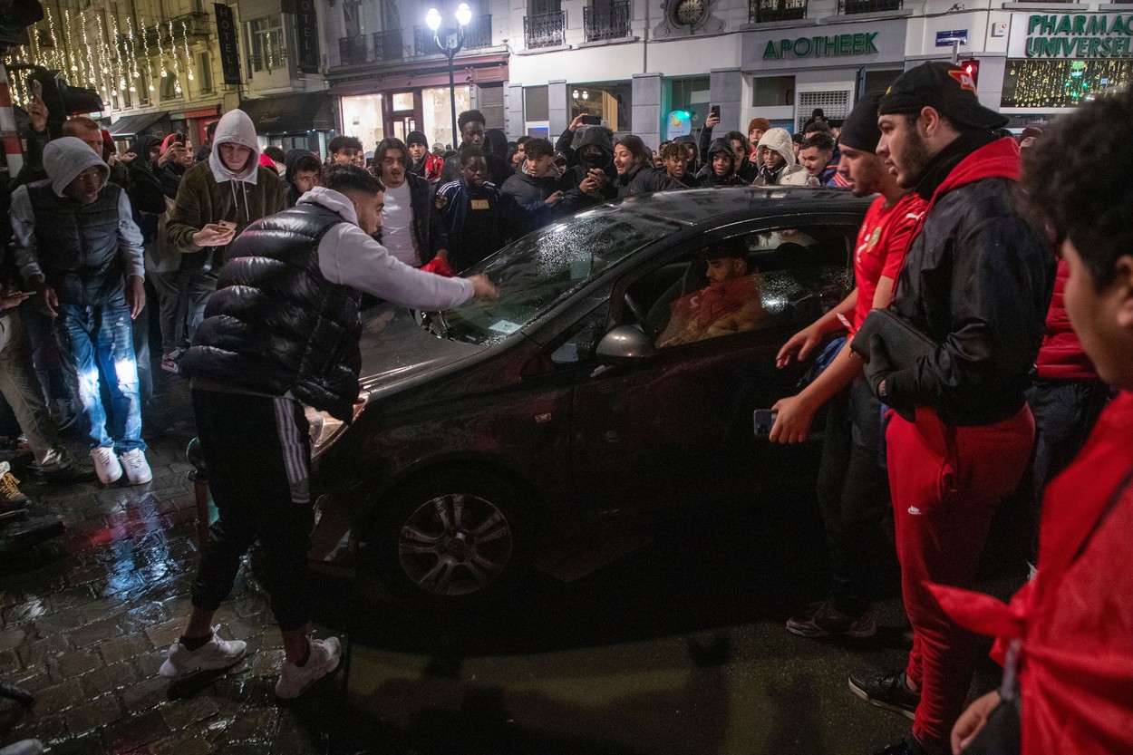 Incidente grave în Belgia. Fanii Marocului au făcut prăpăd după victoria de la Campionatul Mondial 2022
