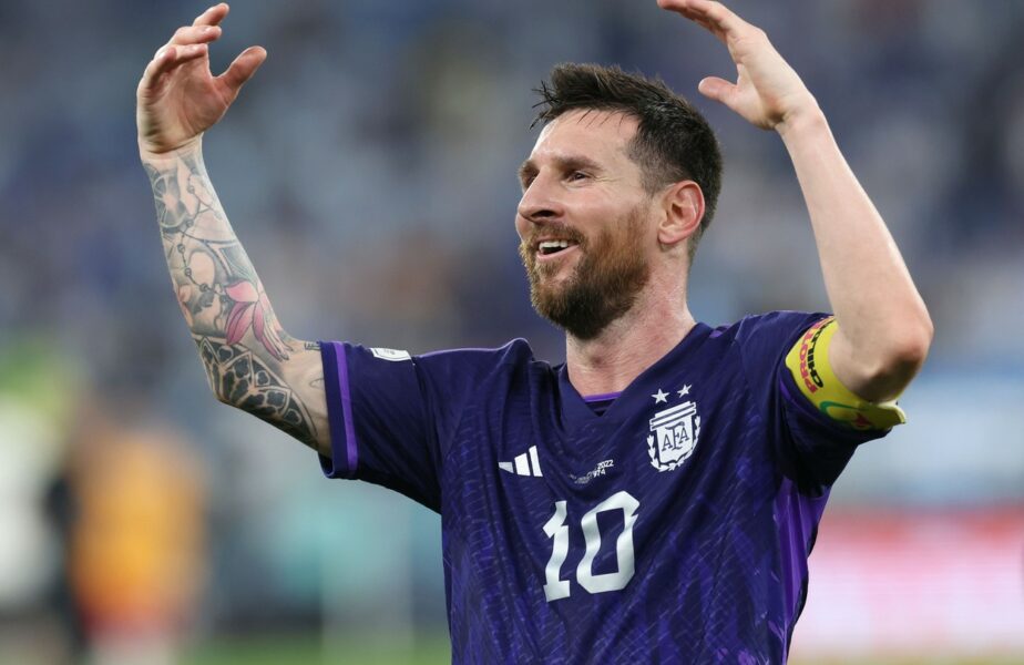 Lionel Messi, bucuros după victoria Argentinei