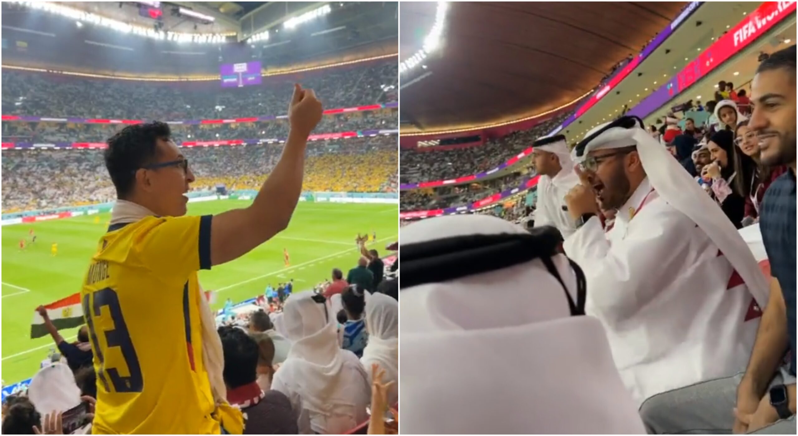CM 2022 | Ce nu s-a văzut la TV, în Qatar – Ecuador! Un fan sud-american, în scandal cu șeicii: „Bani, bani!”/”Taci din gură!”