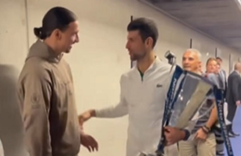 Novak Djokovic, vizitat de Zlatan Ibrahimovic după ce a câștigat Turneul Campionilor: „Când doi campioni se întâlnesc!”