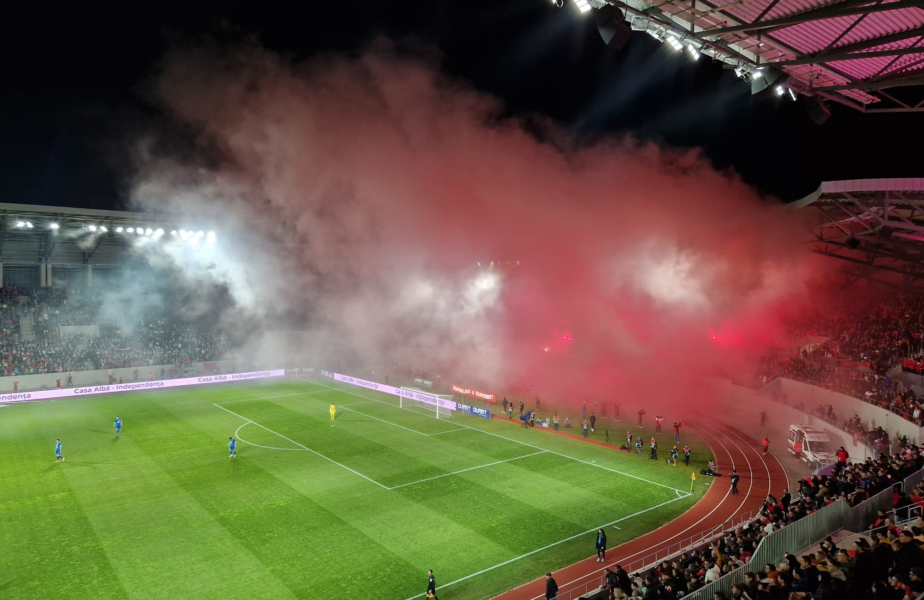 Atmosferă fabuloasă pe noul stadion din Sibiu, la meciul FC Hermannstadt – Farul! Coregrafie superbă pregătită de fani