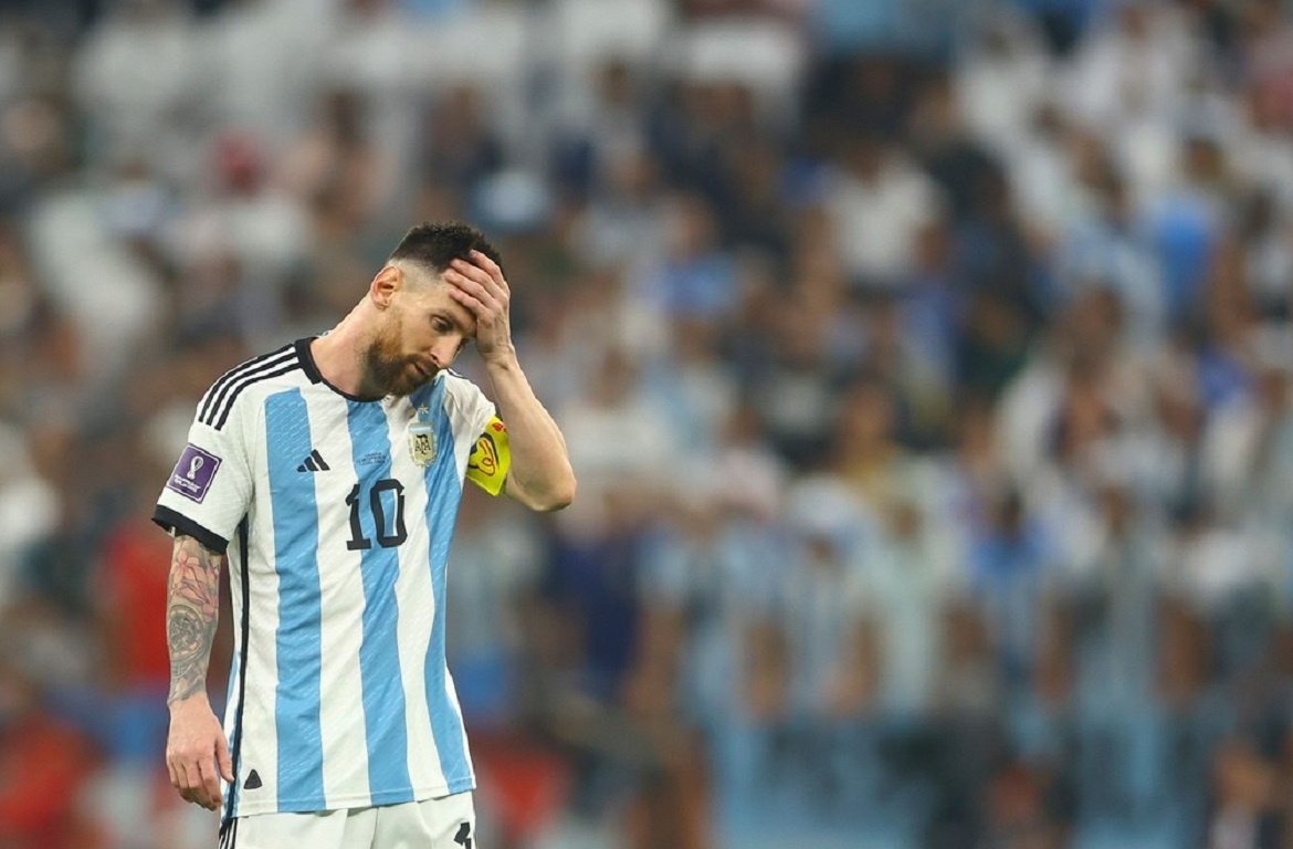 Lionel Messi, în timpul unei partide pentru Argentina