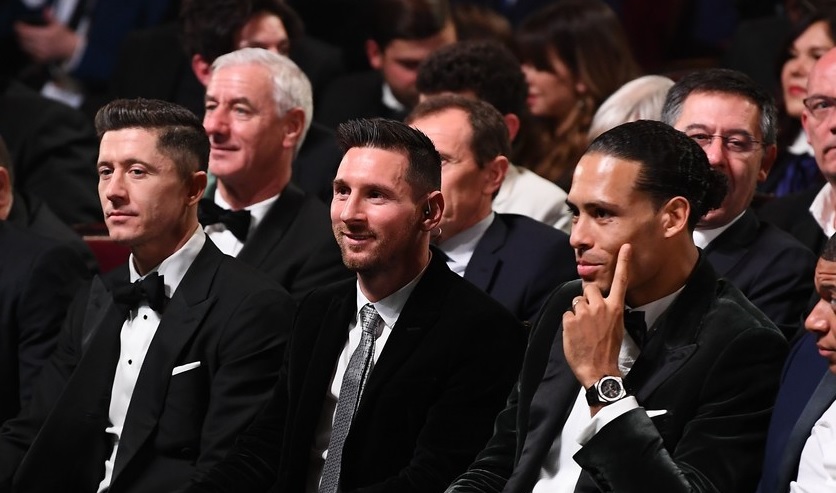 Virgil van Dijk și Lionel Messi, la gala decernării Balonului de Aur