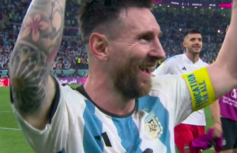 CM 2022 | Lionel Messi, imagini fabuloase după Argentina – Australia 2-1. Bucurie nebună alături de fani