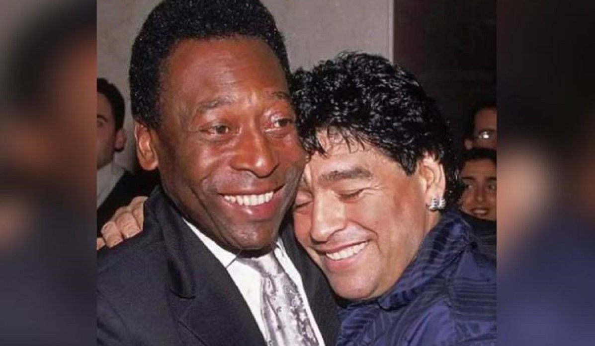 Pele, alături de Diego Maradona