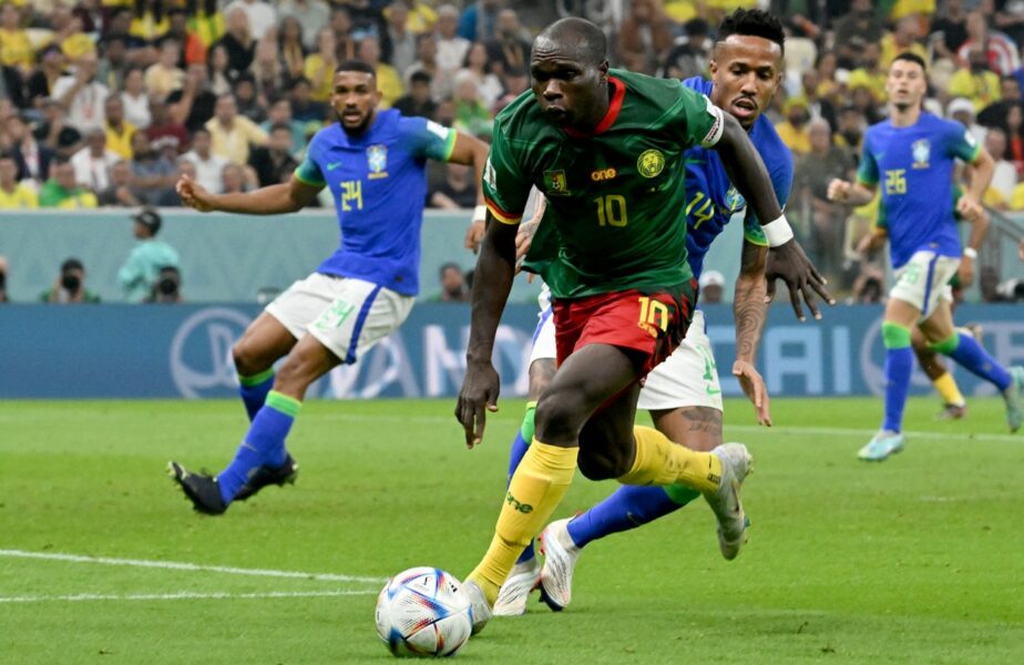 Vincent Aboubakar, în meciul Camerun - Brazilia
