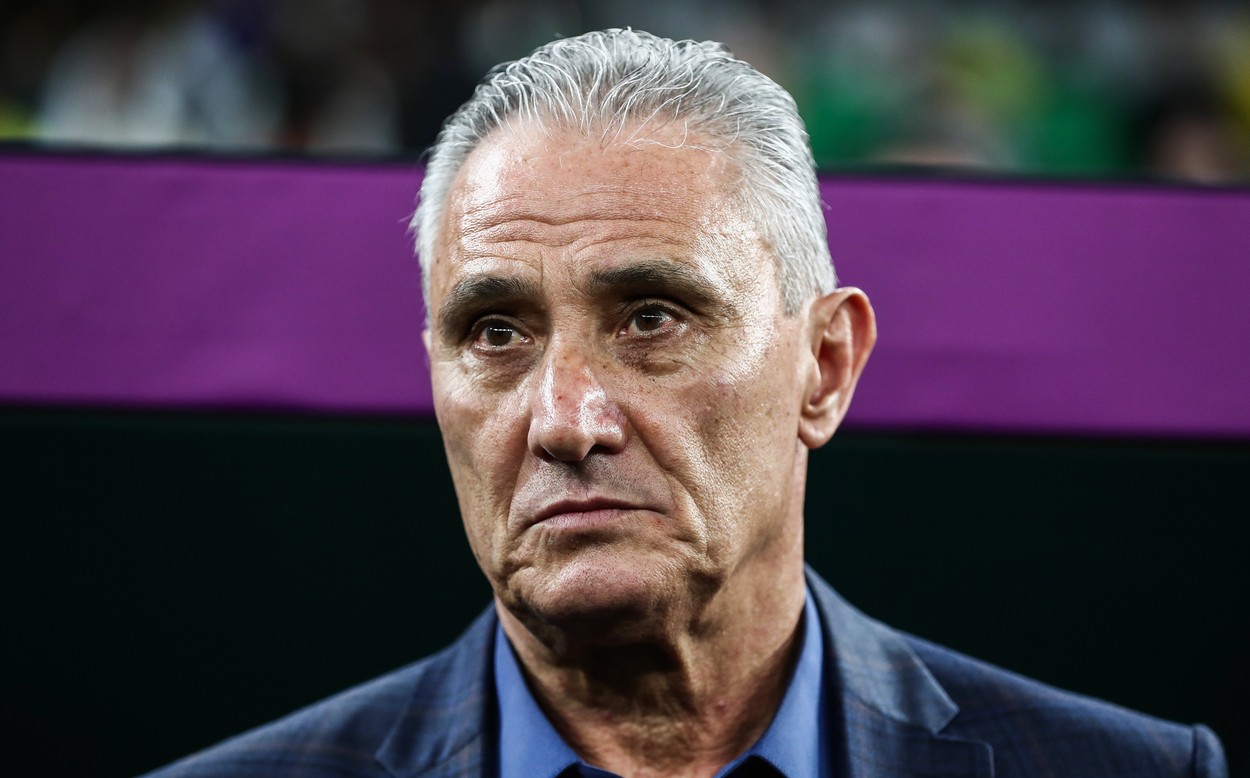 Tite, în timpul unui meci disputat de naționala Braziliei