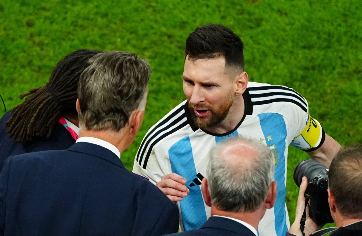 Lionel Messi și Louis van Gaal, incidente în timpul meciului Olanda - Argentina