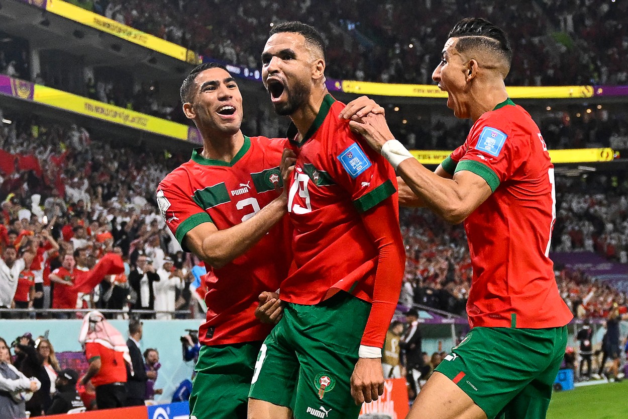 CM 2022 | Maroc - Portugalia 1-0. Marocanii sărbătoresc un gol marcat la Campionatul Mondial