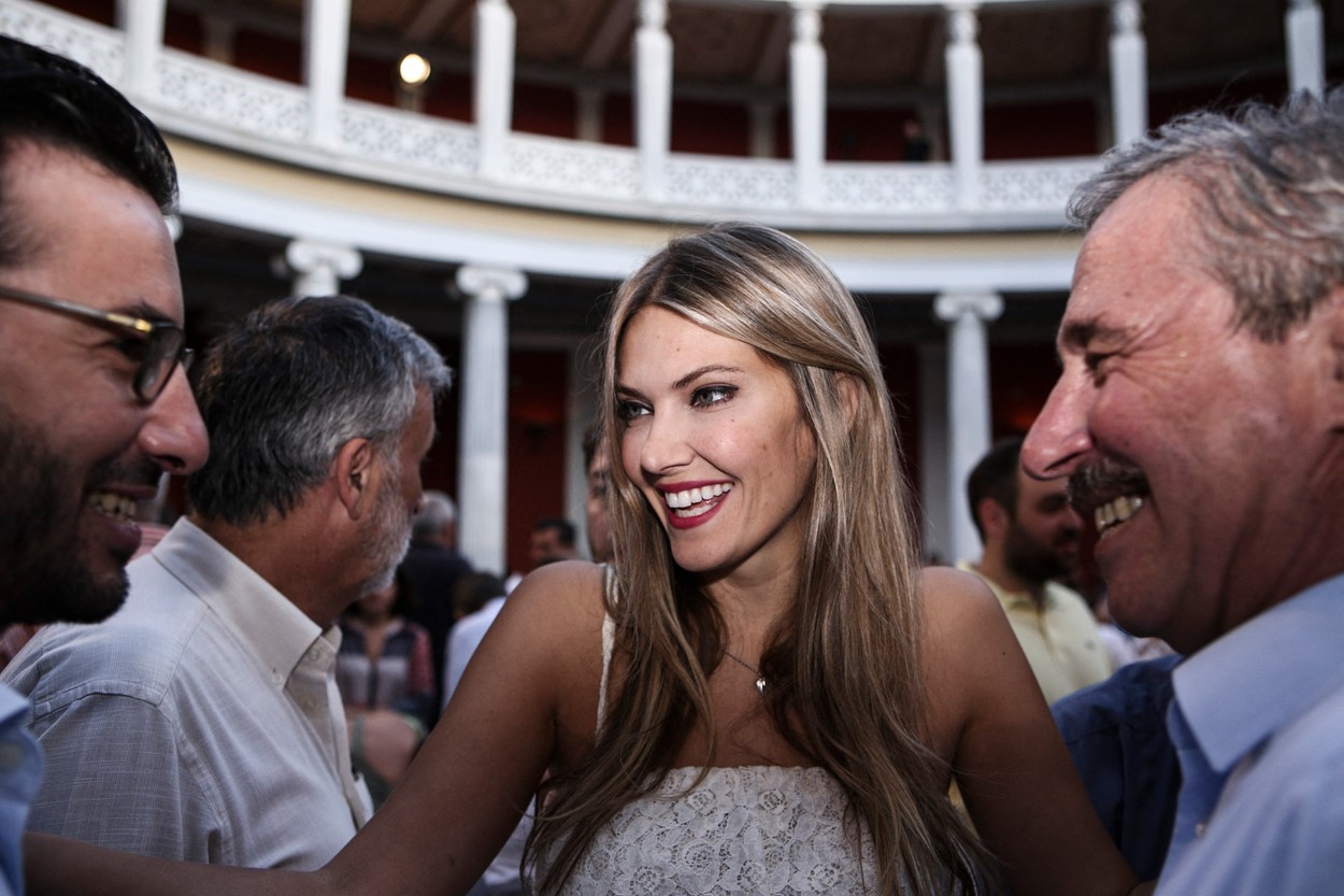 File Photo: Eva Kaili attends a pre elections speech by the president of the PASOK Party, Fofi Gennimata, in Athens, Greece on September 3, 2015. Nick Paleologos / SOOC,Image: 744209229, License: Rights-managed, Restrictions: GREECE OUT, Model Release: no