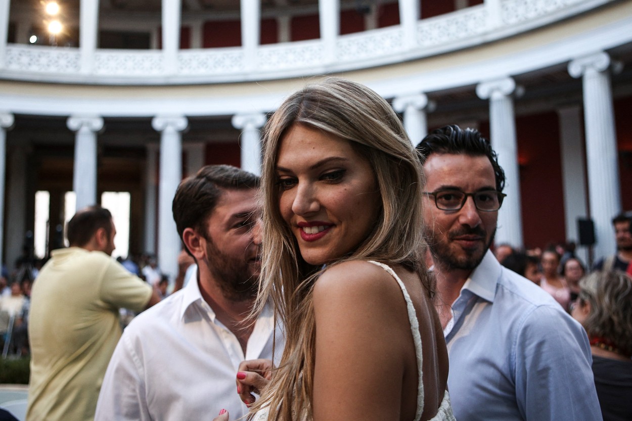 File Photo: Eva Kaili attends a pre elections speech by the president of the PASOK Party, Fofi Gennimata, in Athens, Greece on September 3, 2015. Nick Paleologos / SOOC,Image: 744209231, License: Rights-managed, Restrictions: GREECE OUT, Model Release: no