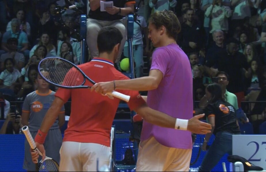 Novak Djokovic, învins de Alexander Zverev la World Tennis League!