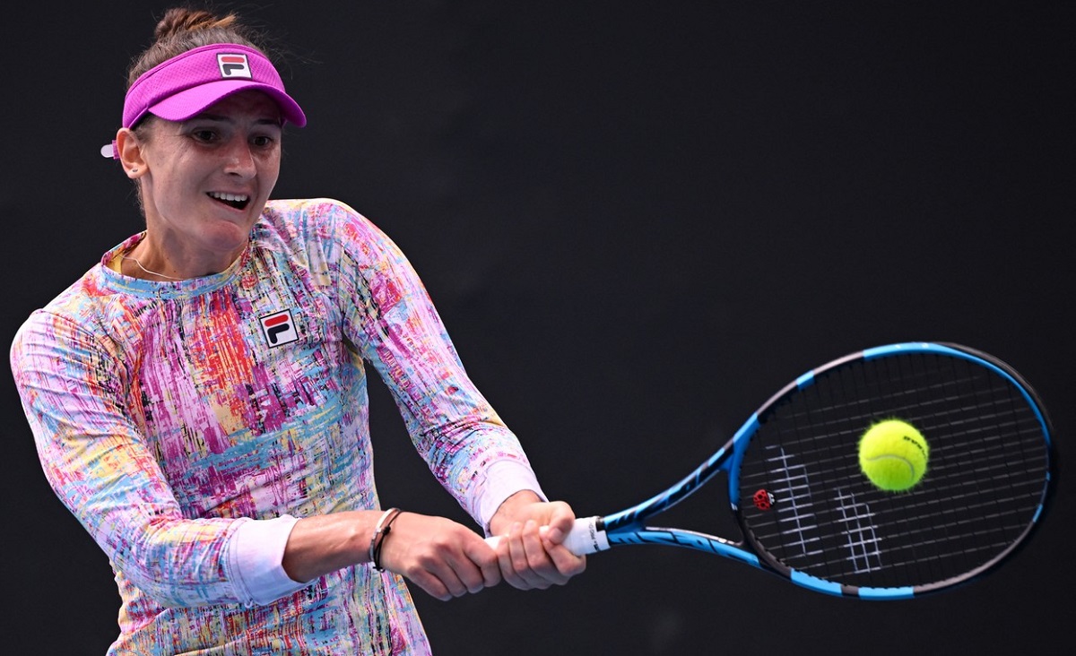 Irina Begu, în timpul unui meci de la Australian Open