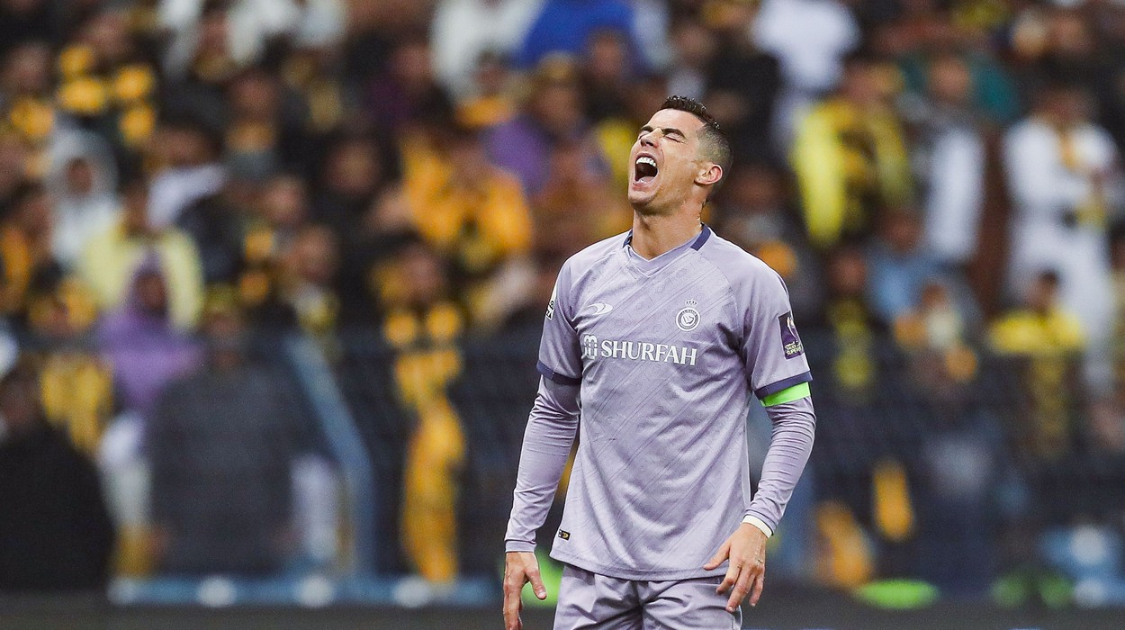 Cristiano Ronaldo, în timpul unui meci disputat de Al-Nassr