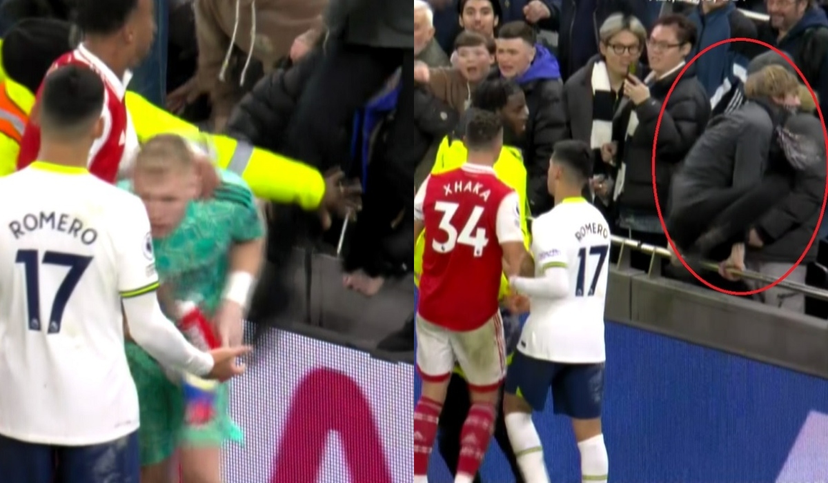 Imagini halucinante după Tottenham – Arsenal 0-2. Aaron Ramsdale a fost lovit cu piciorul de un fan