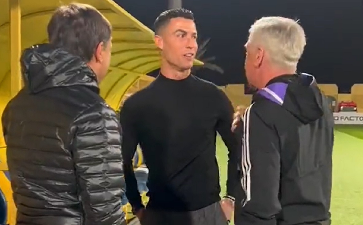 Cristiano Ronaldo, alături de Carlo Ancelotti