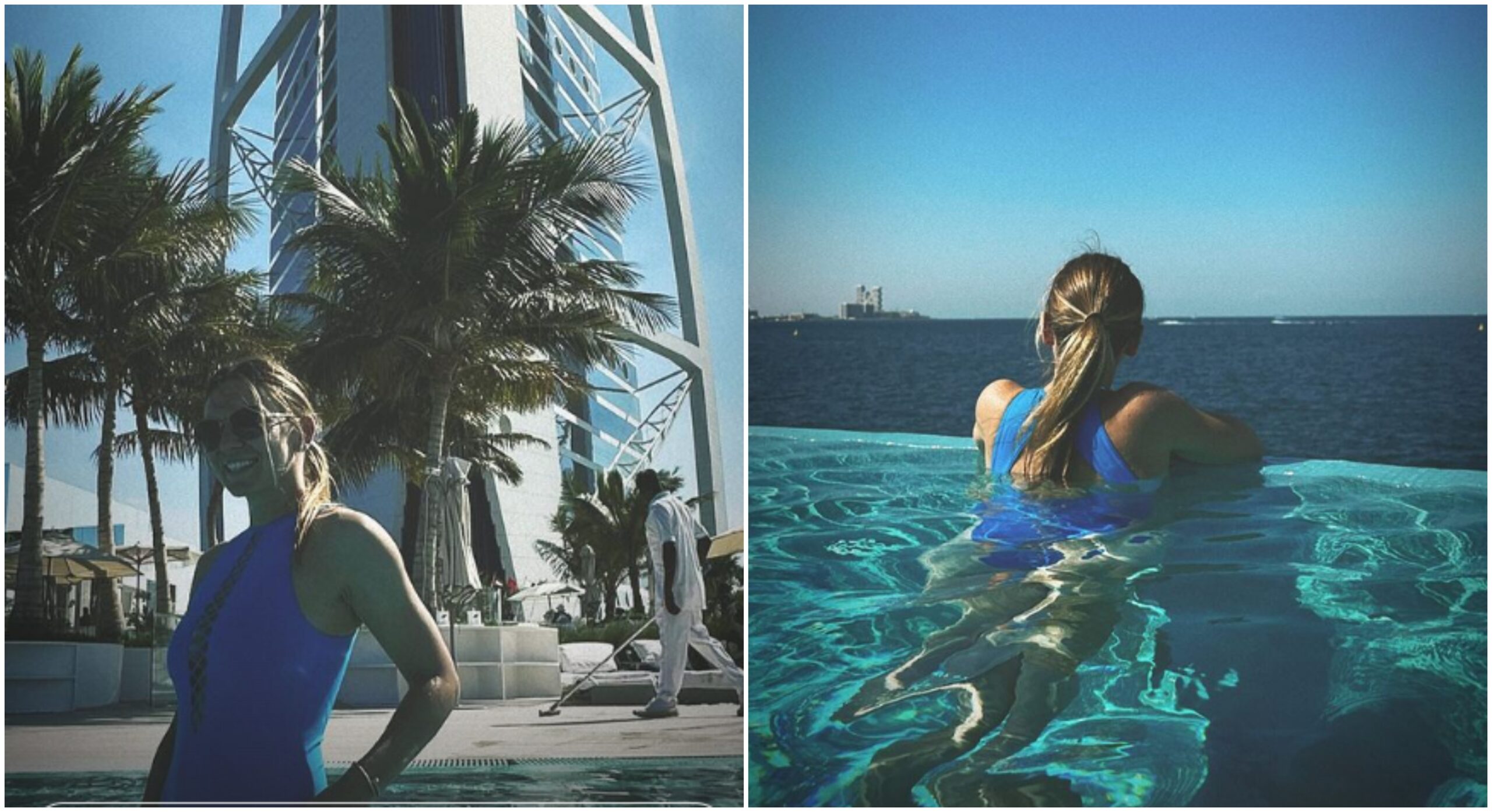 Simona Halep se relaxează la piscină în Dubai