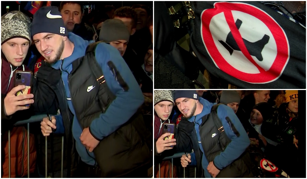 Deian Sorescu, mesaj care îi şochează pe dinamovişti după Hermannstadt – FCSB 0-1! S-a afişat cu o eşarfă cu semnul „interzis câinilor