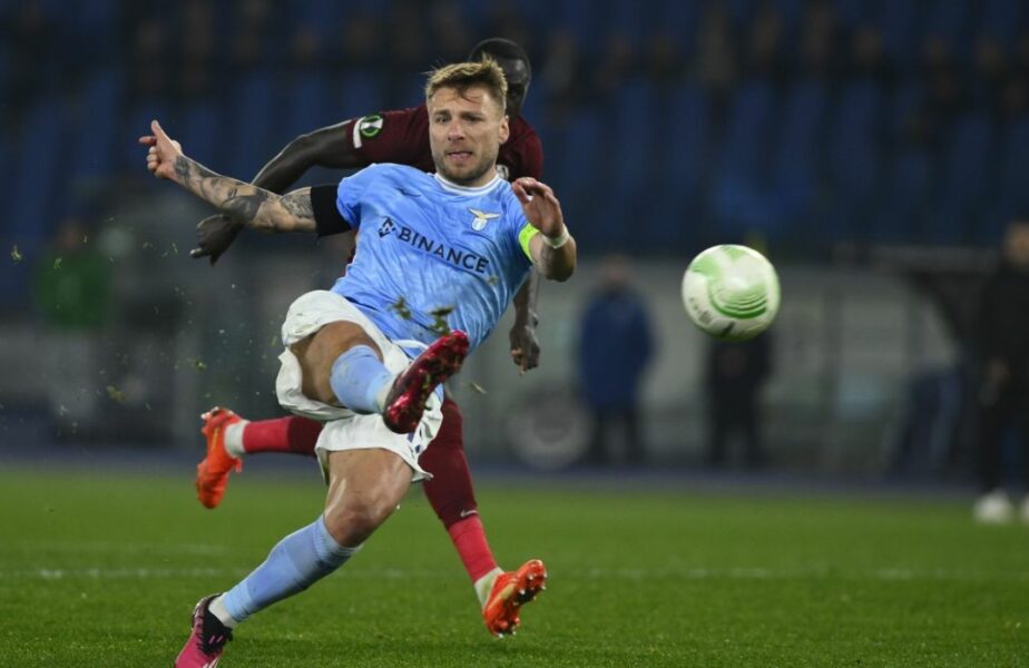 Ciro Immobile a înscris un gol superb în Lazio – CFR Cluj! Defensiva ardelenilor a fost depășită cu ușurință la o fază fixă