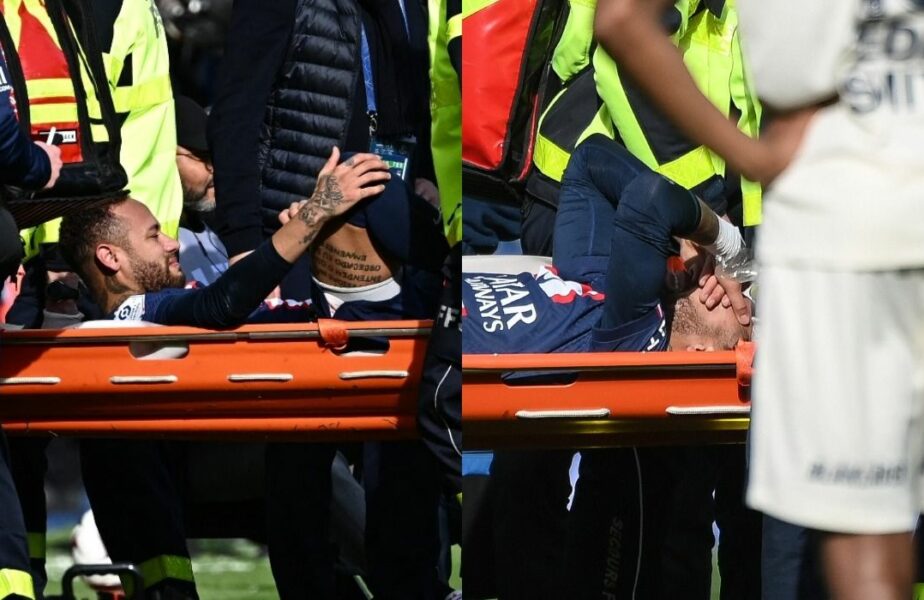 Neymar s-a accidentat în PSG – Lille și a fost scos cu targa de pe teren! Superstarul brazilian, în lacrimi