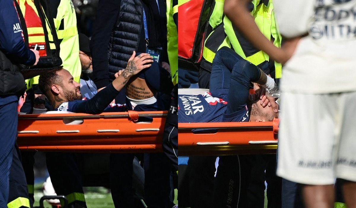 Neymar a fost scos de pe teren cu targa în PSG - Lille