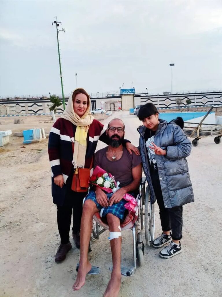 Iranianul Khaled Pirzadeh, în scaun cu rotile