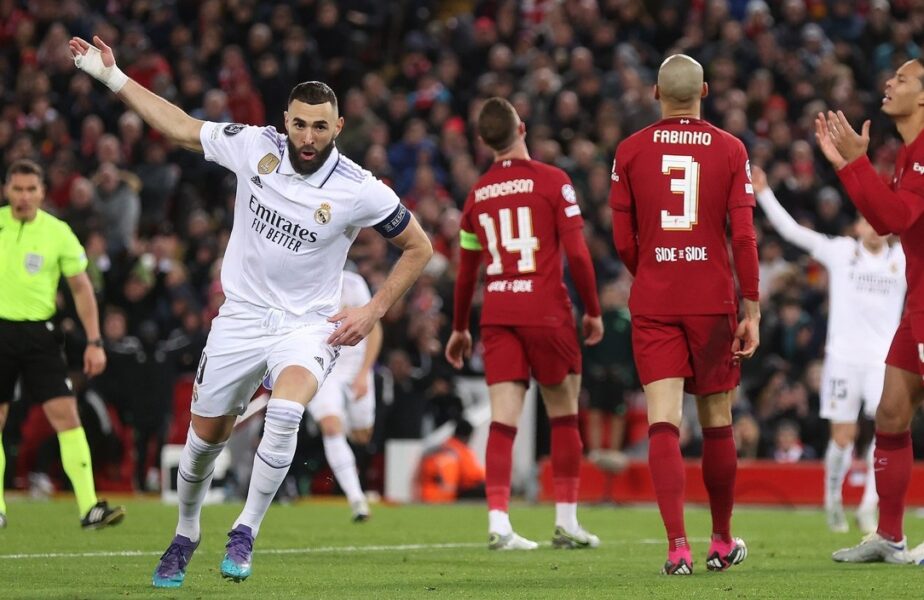 Liverpool – Real Madrid 2-5! Revenire fabuloasă pentru „galactici”, după un meci de pus în ramă! Karim Benzema şi Vinicius au semnat câte o „dublă”! Frankfurt – Napoli 0-2