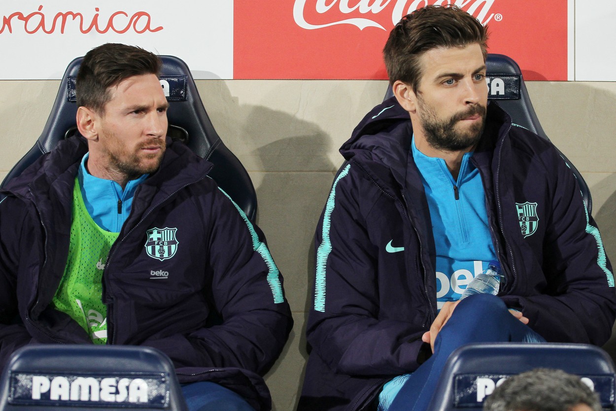 Lionel Messi și Gerard Pique, pe banca de rezerve
