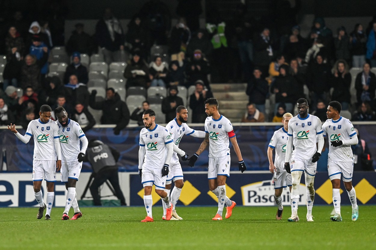 Jucătorii lui Auxerre, debusolați după un gol primit