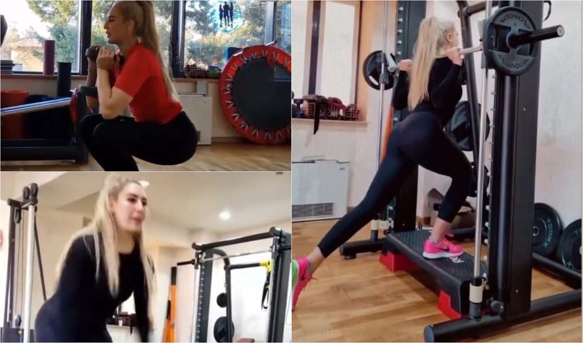 Sarah Dumitrescu a făcut senzație în sala de fitness