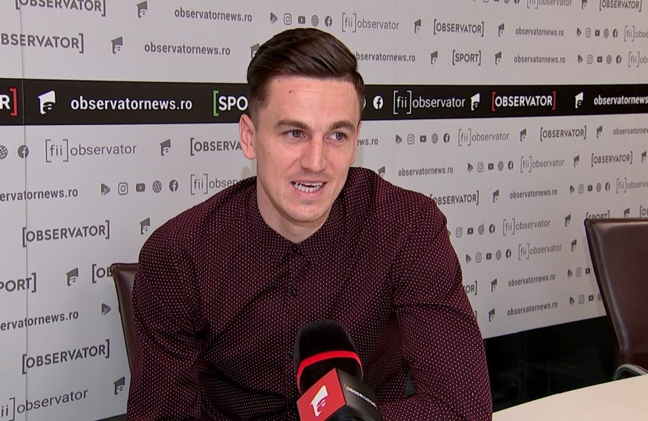 Florin Gardoș, în timpul unui interviu pentru Antena Sport