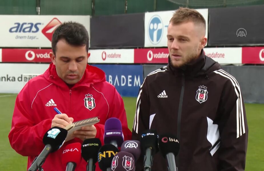 Alex Maxim nu vrea să mai plece de la Beşiktaş: „E o mare oportunitate!”. Momente amuzante cu translatorul turc